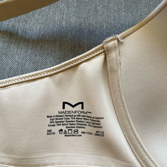 MAIDENFORM T-Back/Sport back underwire front close bra 38D - Picture 4 of 5